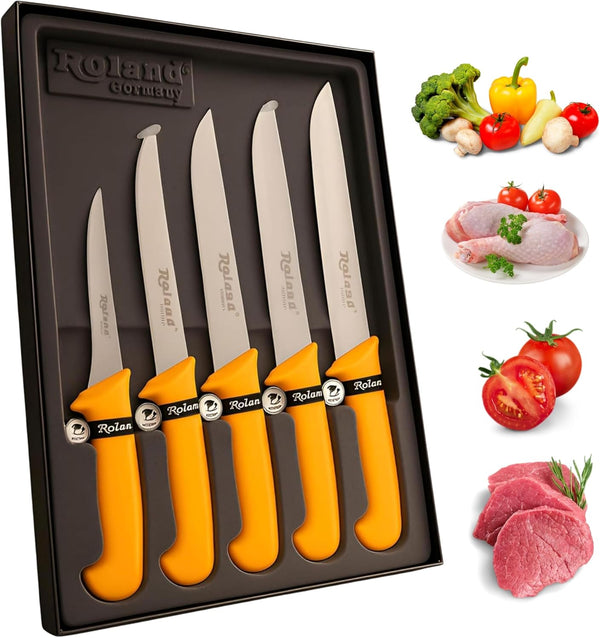 Roland Germany Metzger Messer Set Ð 5-teilig, scharf & robust