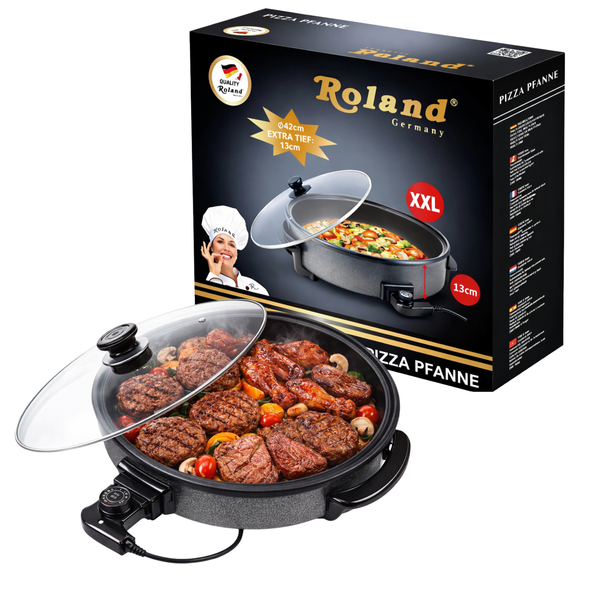 Crepes Maker 42 cm Granit Ð Elektrisches Crepe- & Yufka-GerŠt 2300W mit Temperaturregler & Antihaftbeschichtung